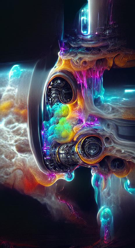 Alien Portal in Interstellar Void: Digital Art
