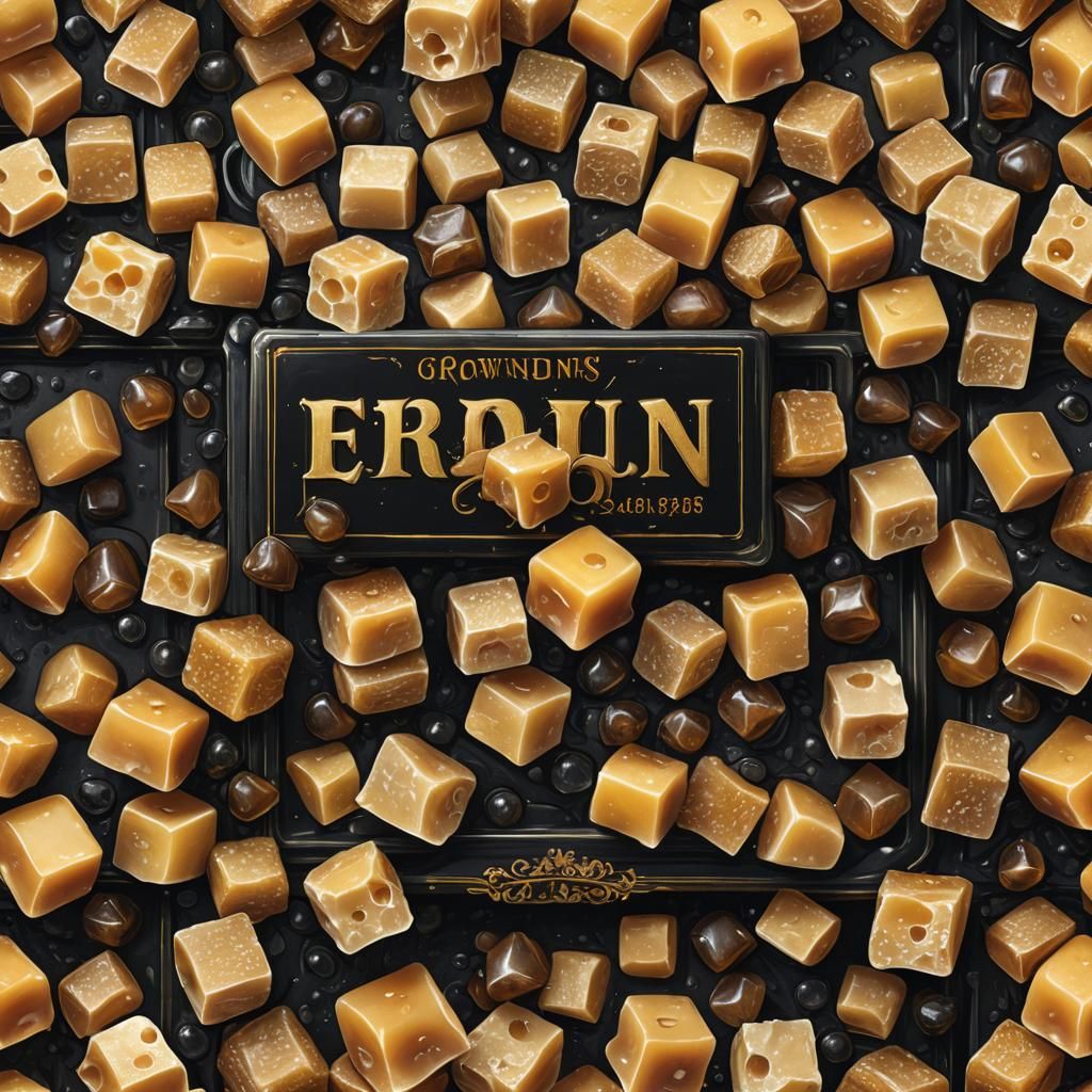 Honey Cubes Overflowing from Antique Box