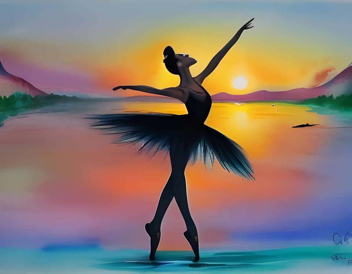 The black swan ballerina