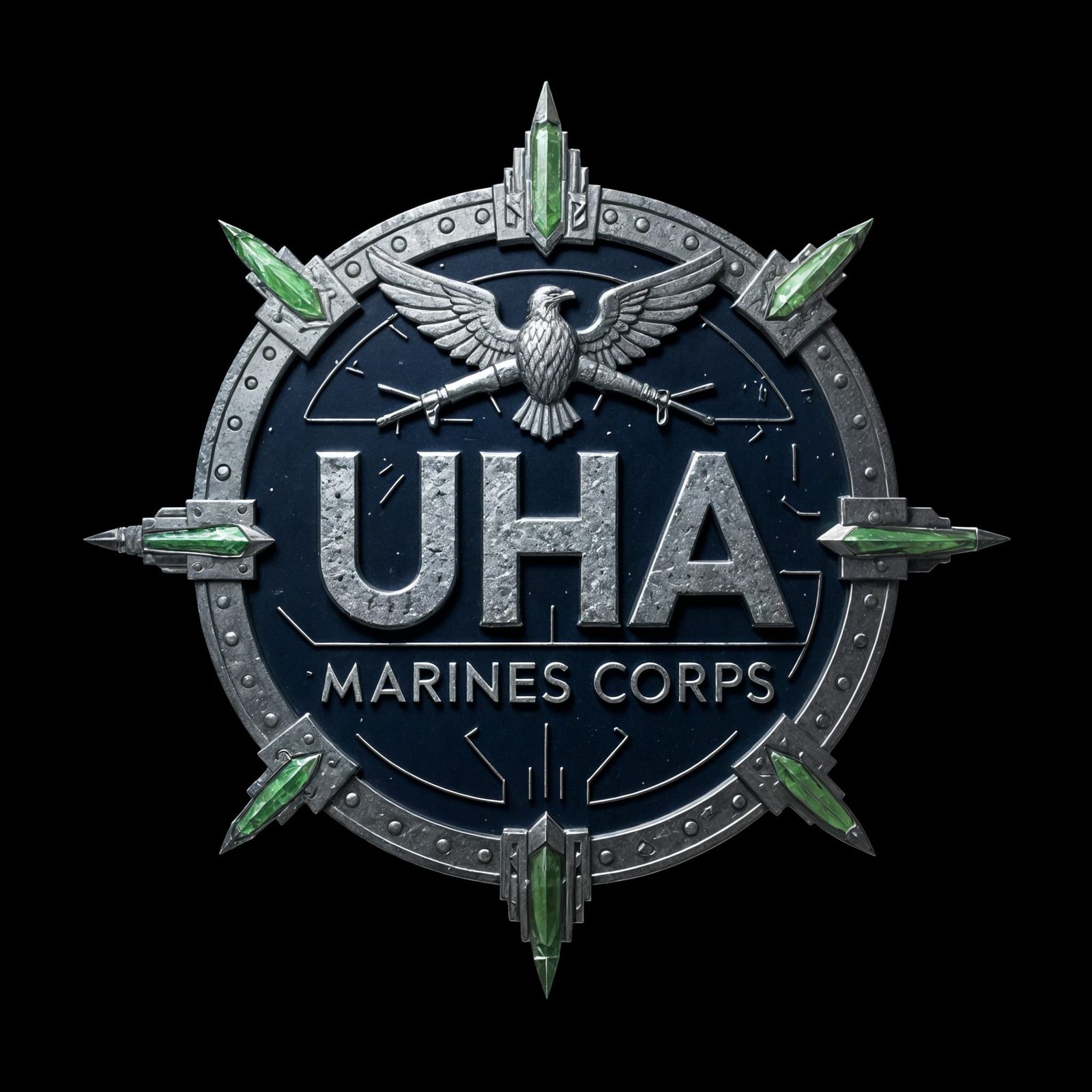 Sci-Fi UHA Marines Corps Badge with Eagle