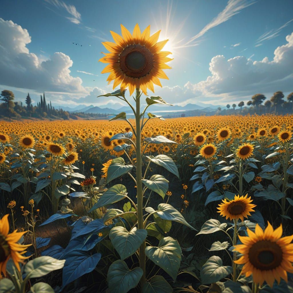 Golden Sunflower Field in Vibrant Bloom