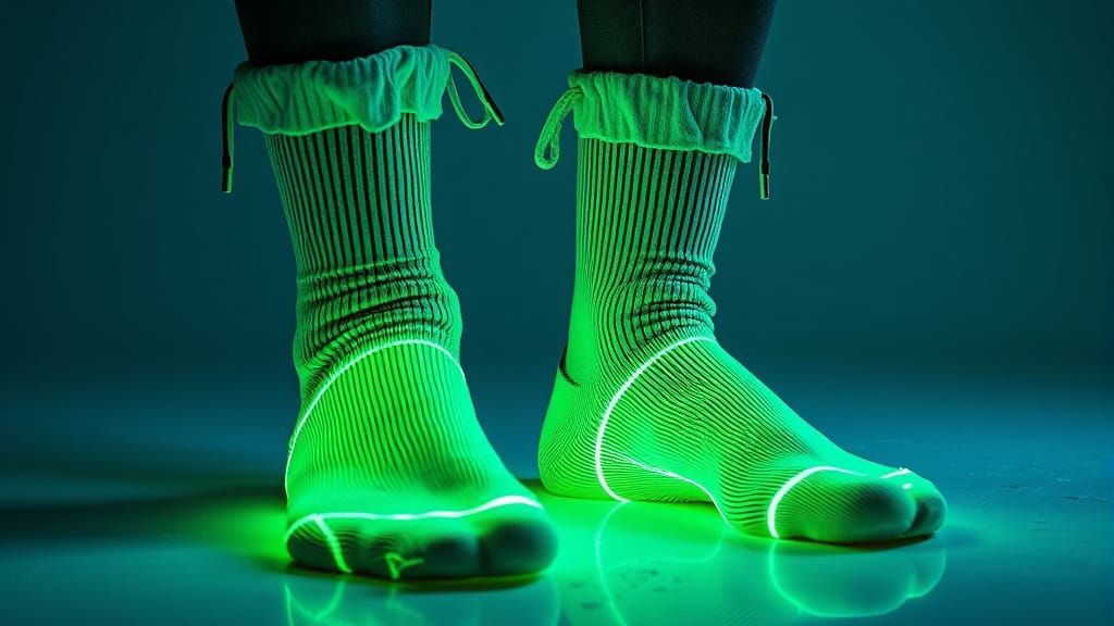 Radioactive Socks Glow with Futuristic Style