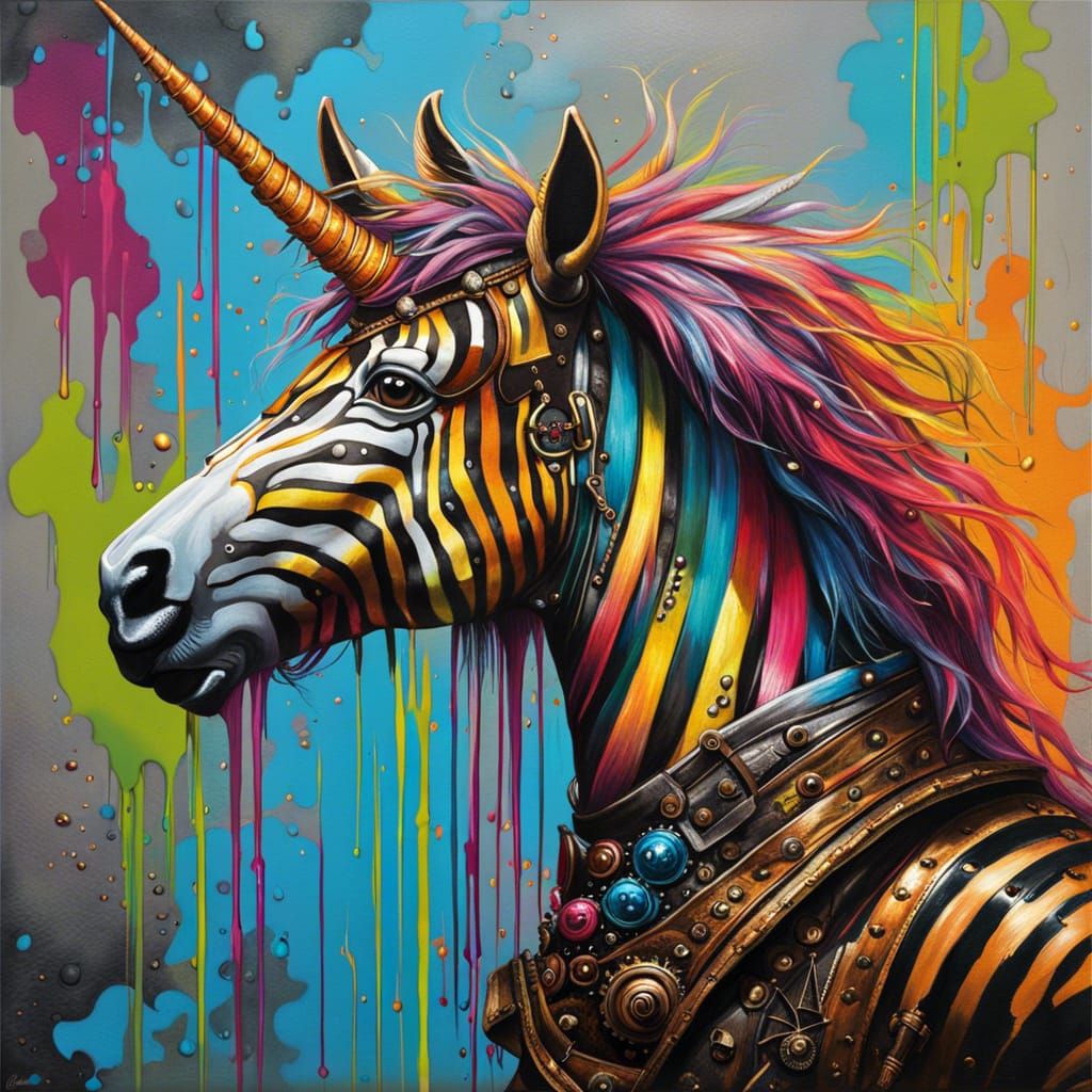 "Steampunk Unicorn Zebra" an official FTE appreciation award.π