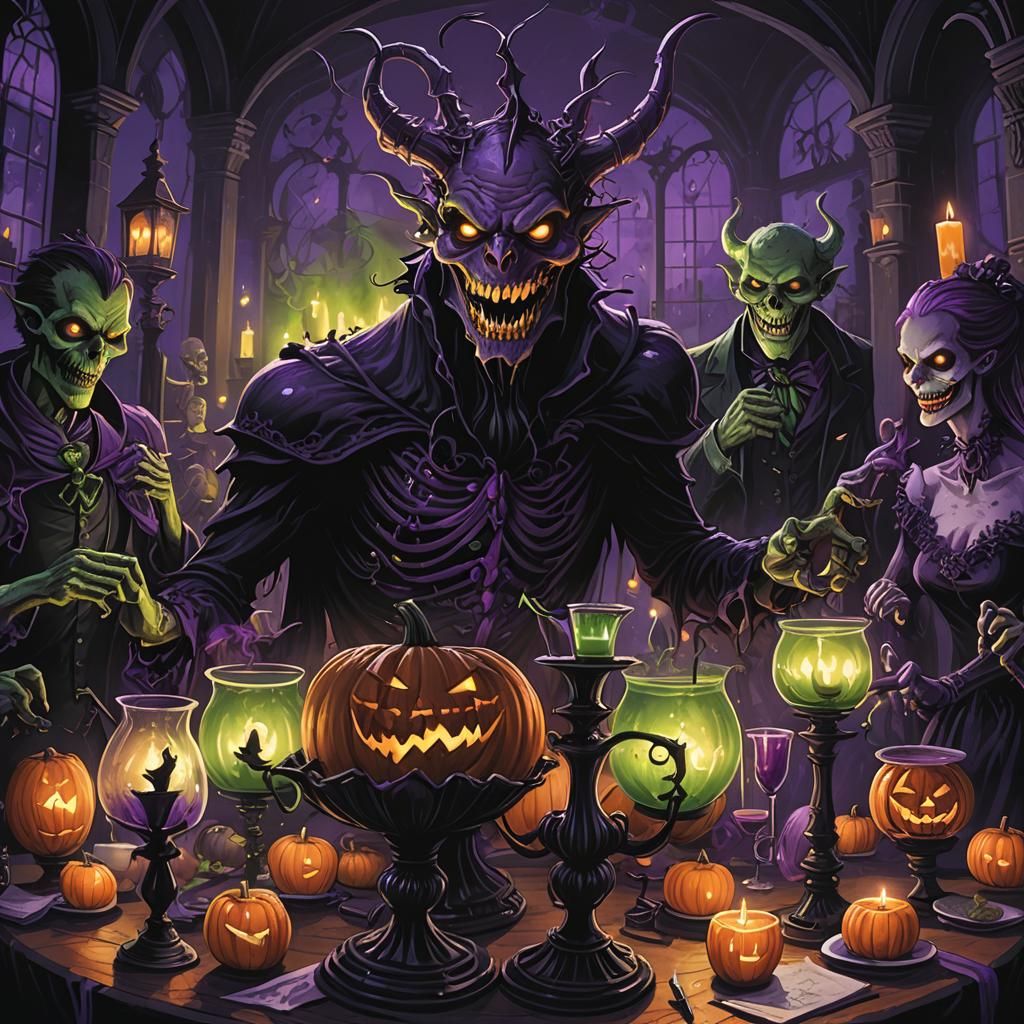 Monster High Halloween Dance in Dark Fantasy Style