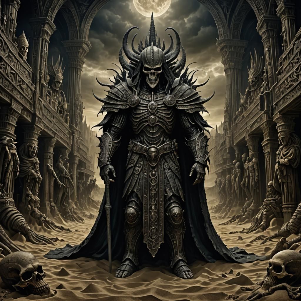 Sinister Sands of Time Horror in Maximalist Style