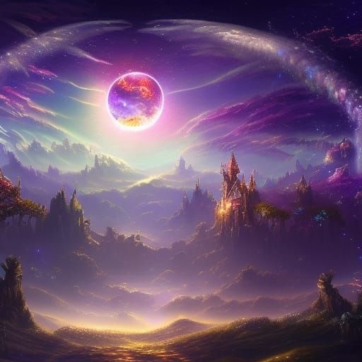 Luminescent Mushroom Mansion in Psychedelic Jungle Style