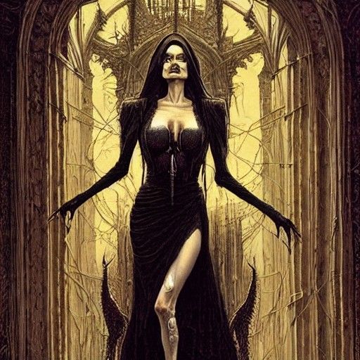 Gothic Cenobite Girl with Body Modifications