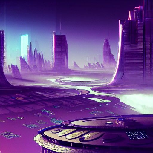 Cyberpunk City on the Moon: 8K Concept Art