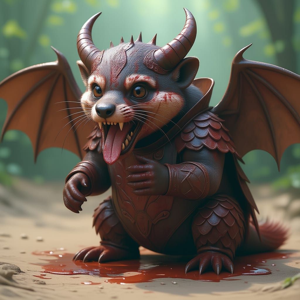 Insane Otter in Demon Costume Eats Sloth