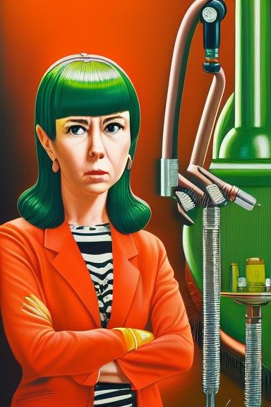 Dentist Portrait in Retro Liminal Style