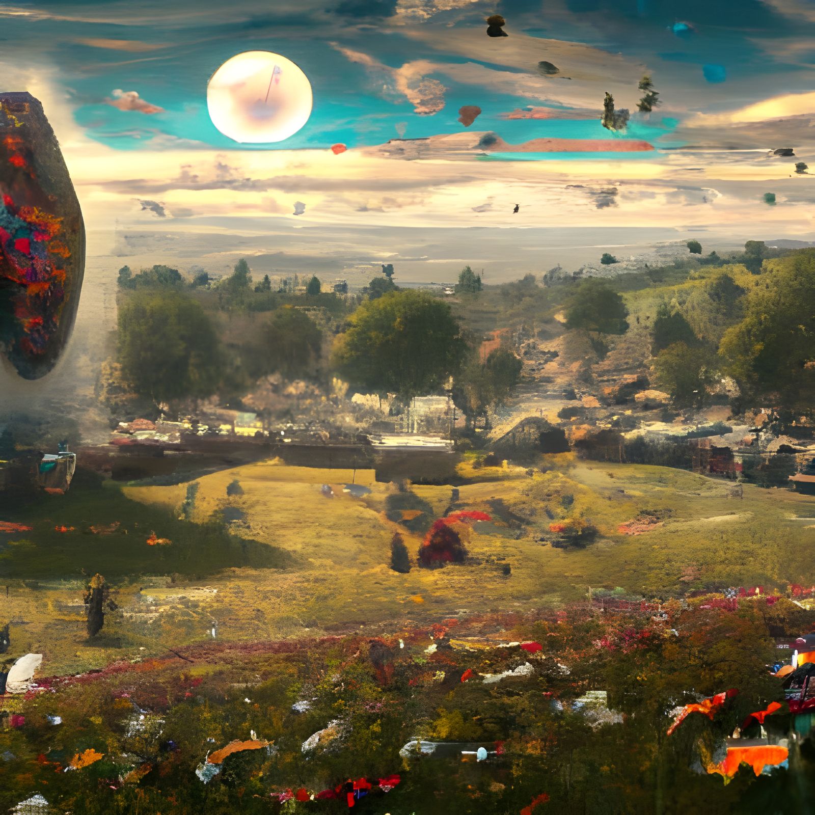 Cinematic Digital Matte Painting of Woodstock