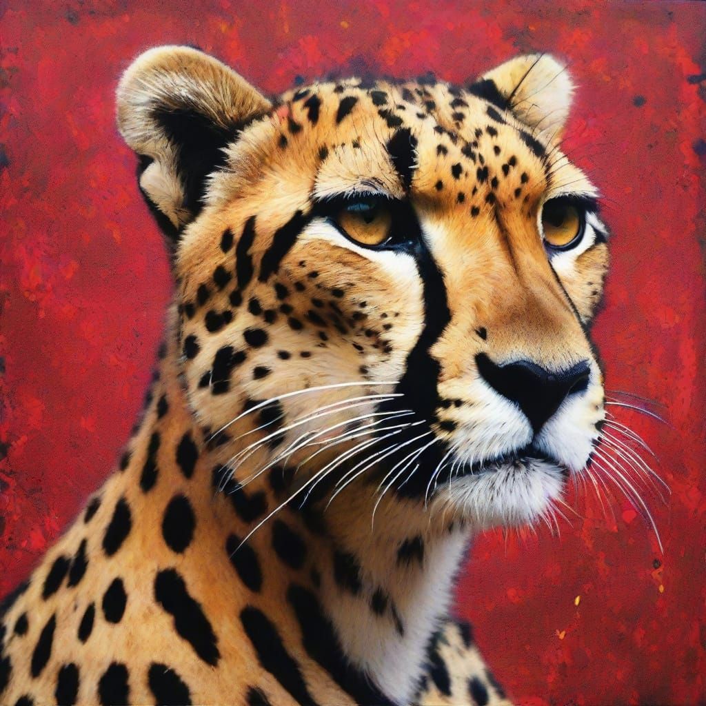 Kinetic Pointillism Portrait in Motion, Inspired by Bacon an...