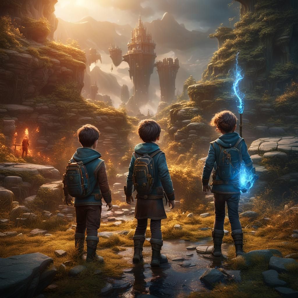 Children with Elemental Powers: Fantasy Concept Art