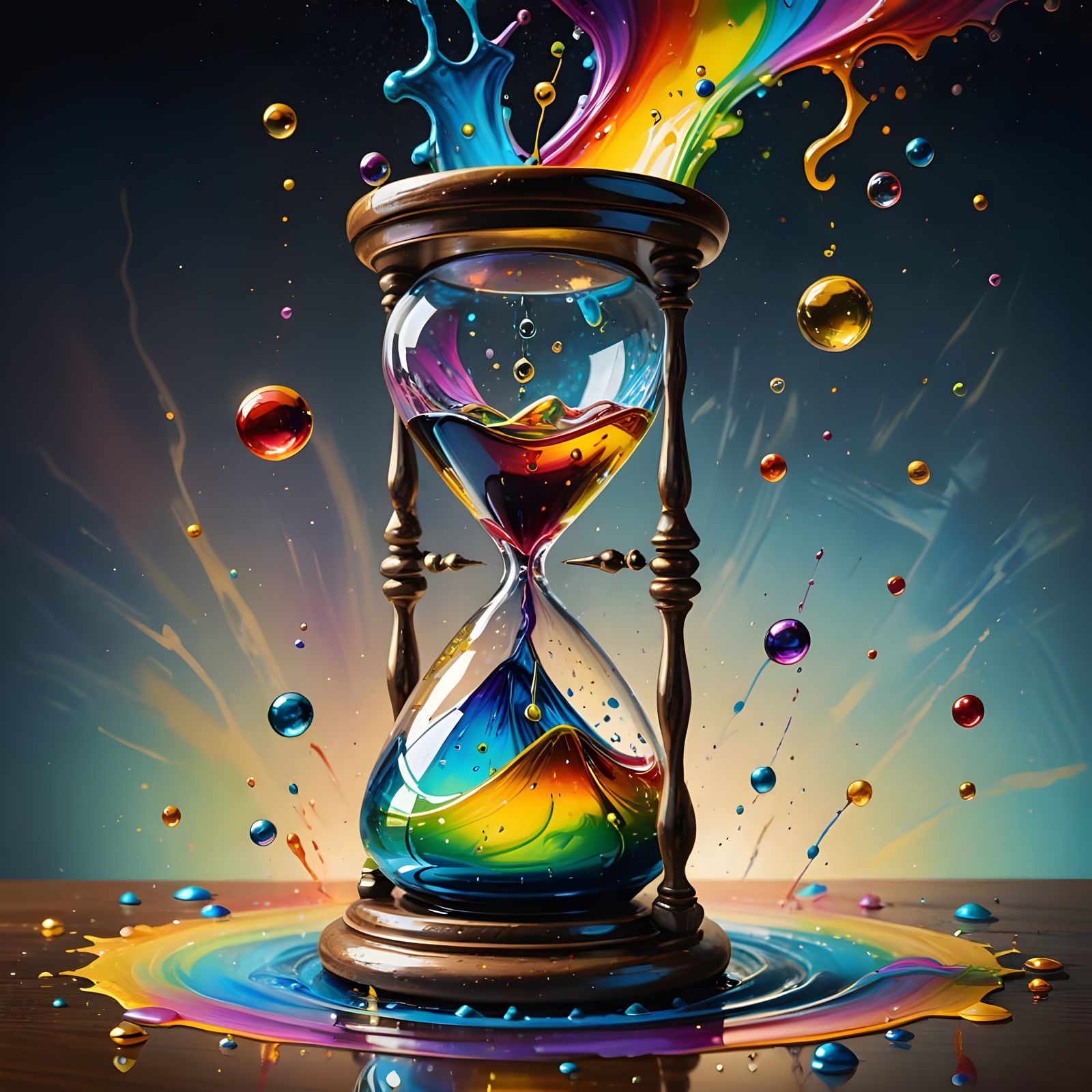 An hourglass with glass sparkling from sunlight 2