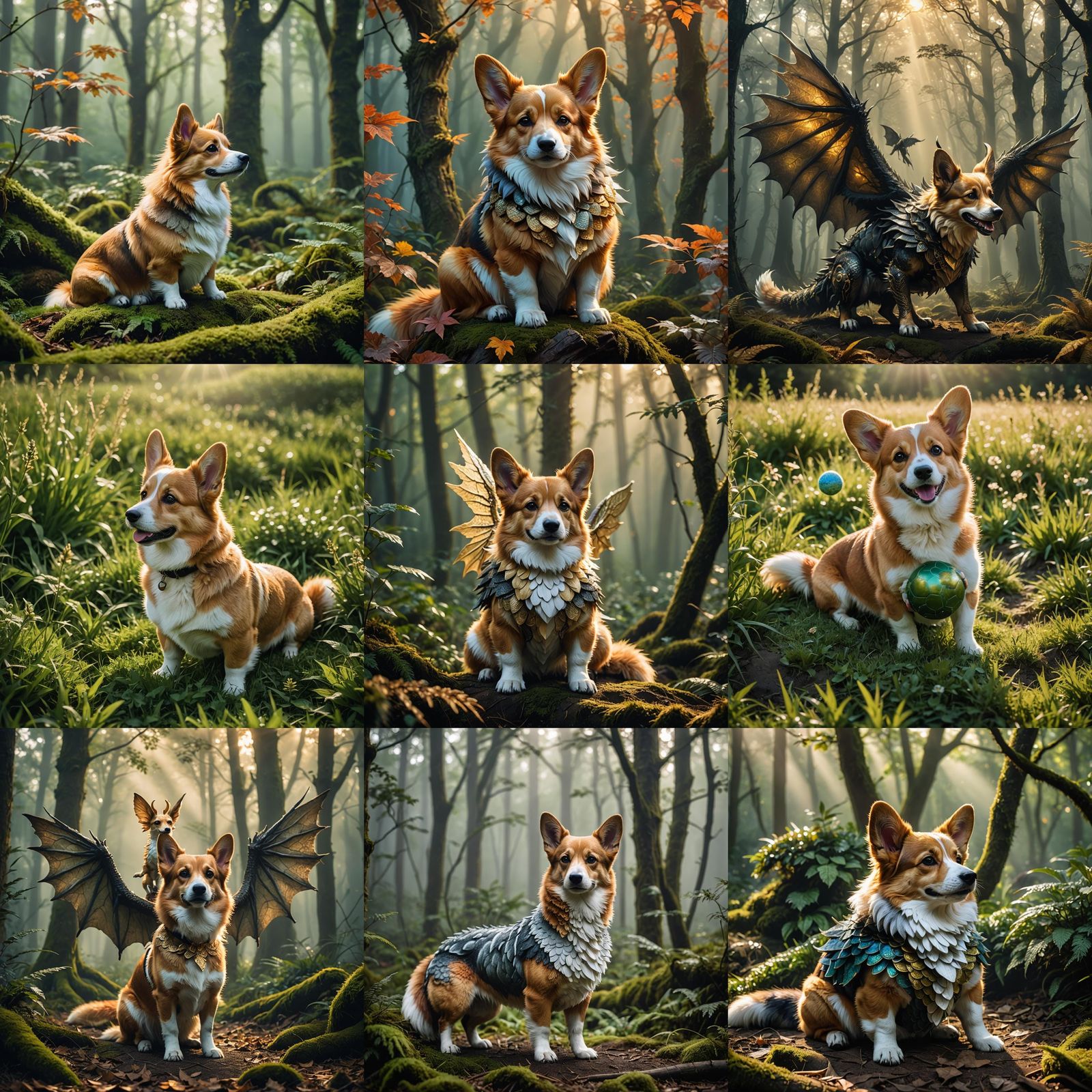 Corgi Dragon Hybrid Creature: Professional Photography