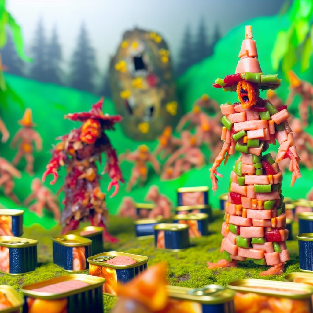 Horror Fantasy World: Spam Witches in Uncanny Landscape