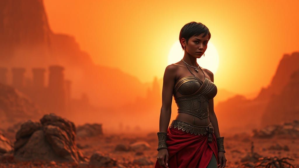 Ethereal Warrior of Barsoom in Crimson Splendor