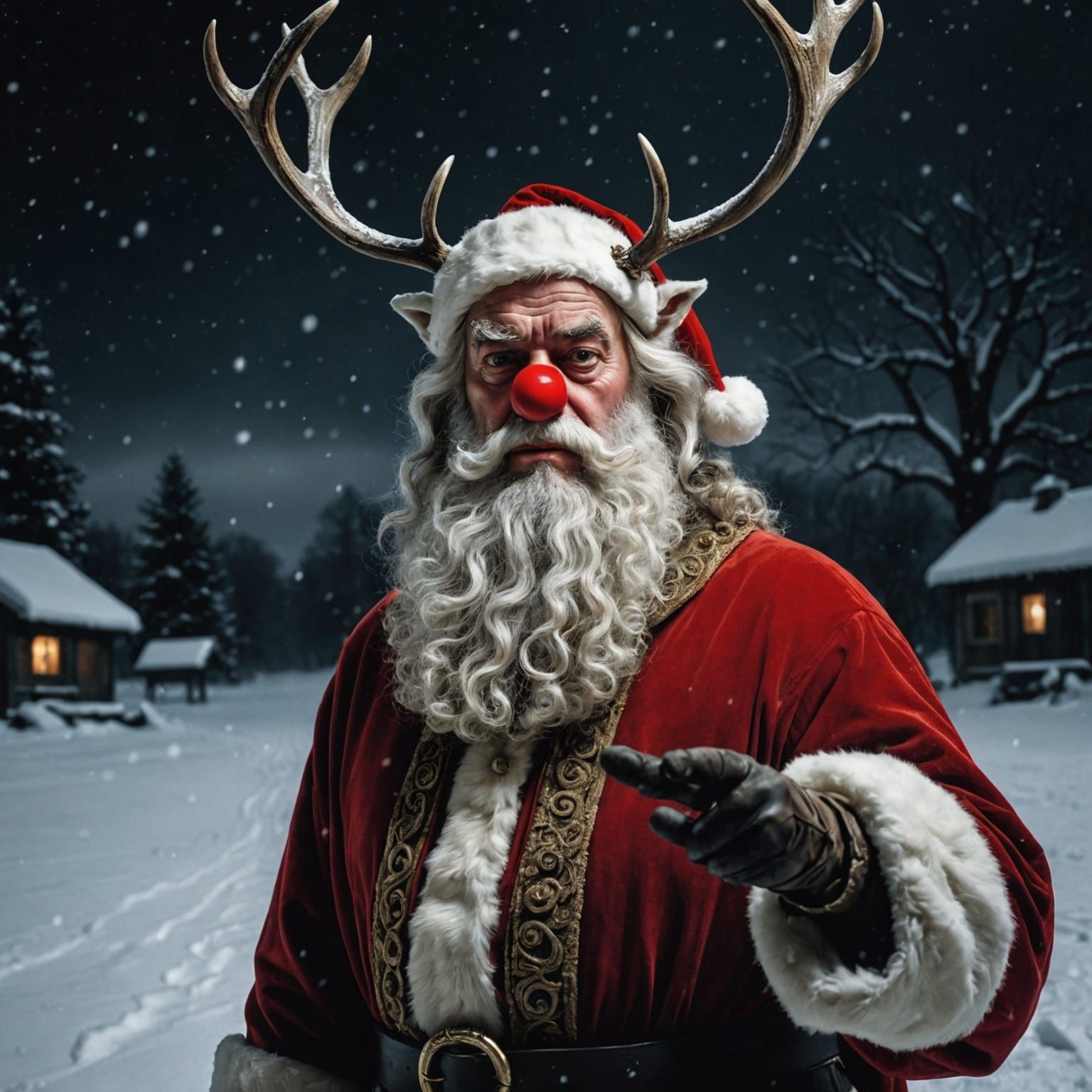 Santa behaving like an idiot