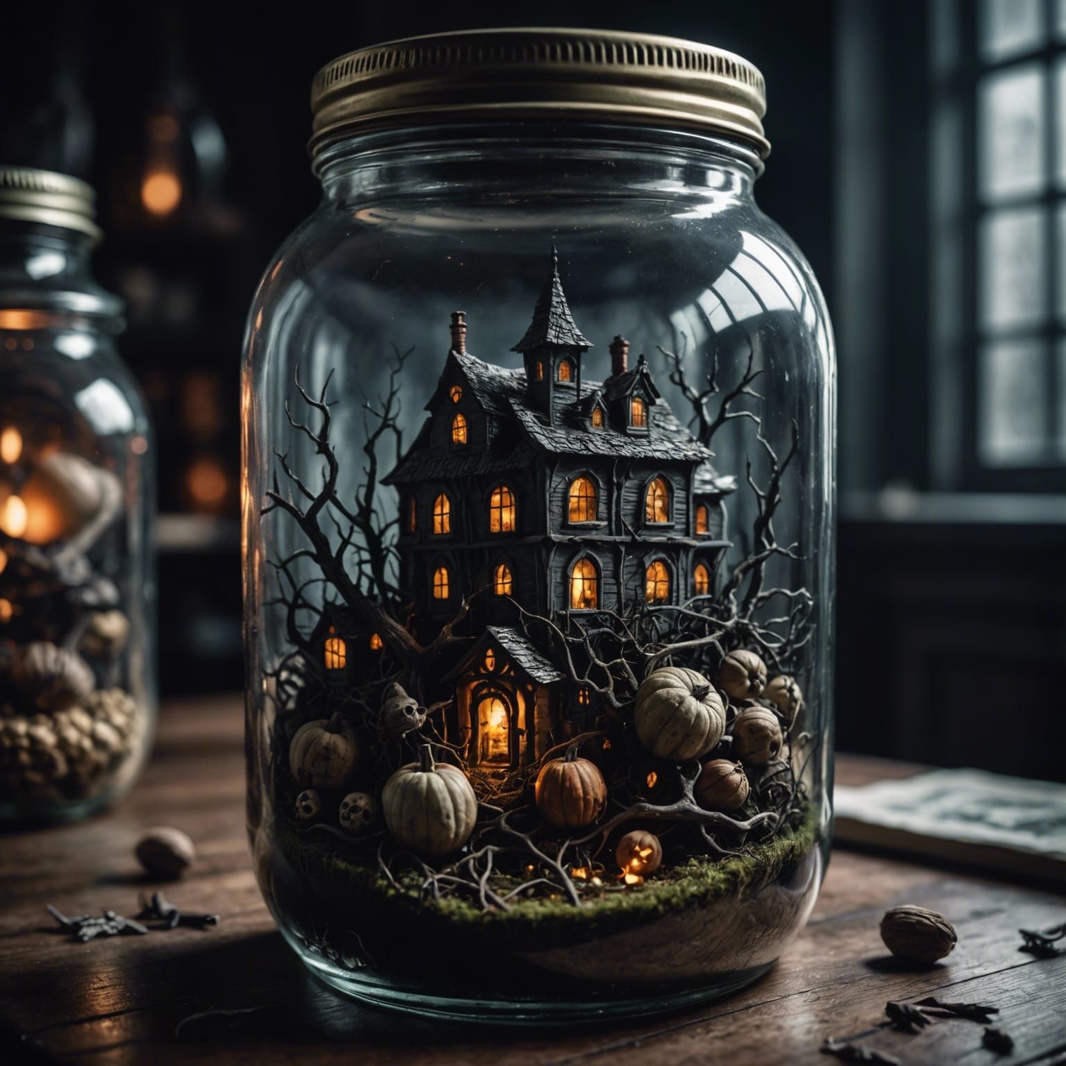 Nightmare in a Jar: Hyperrealistic Atmospheric Composition