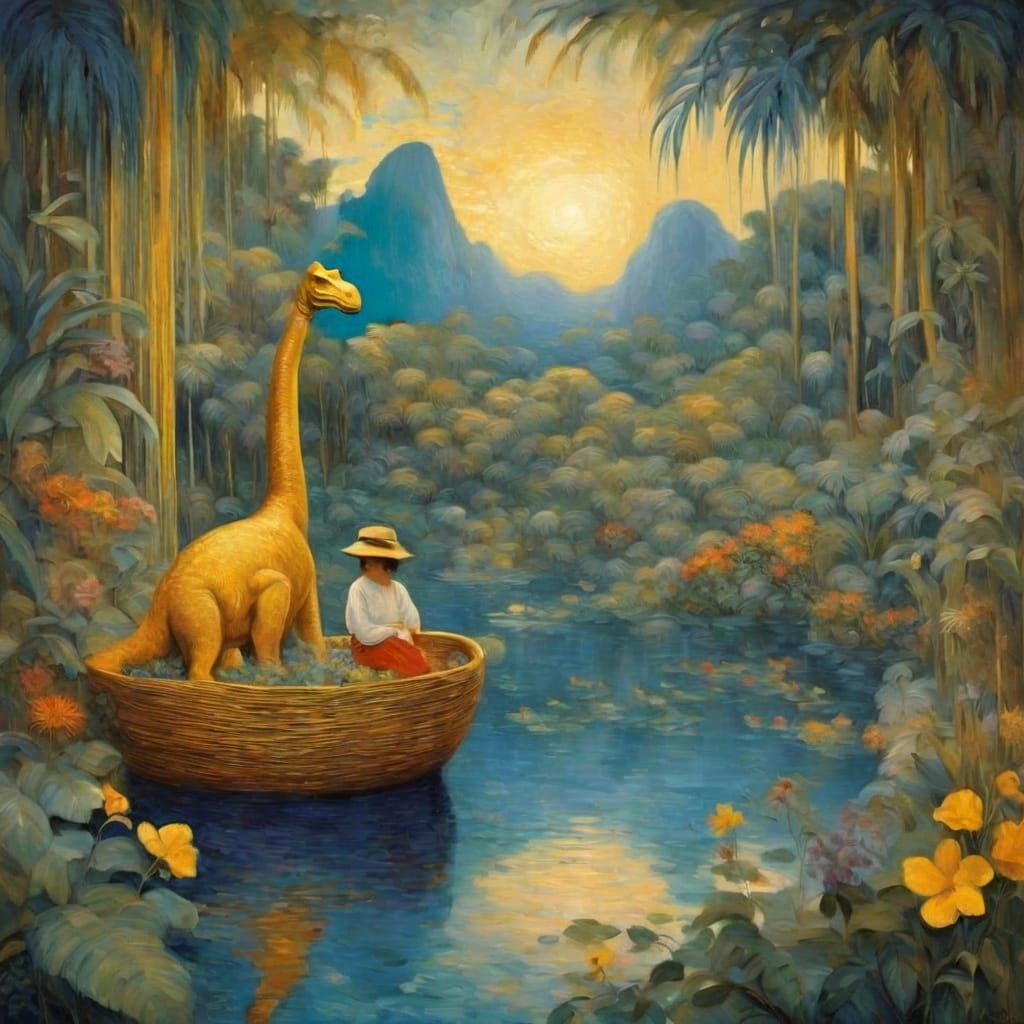 Lagoon picnic with Aurosaurus