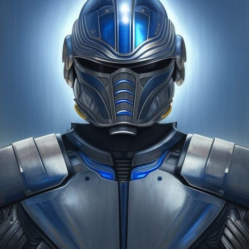 Battlestar Galactica Cylon Portrait in Metallic Armor