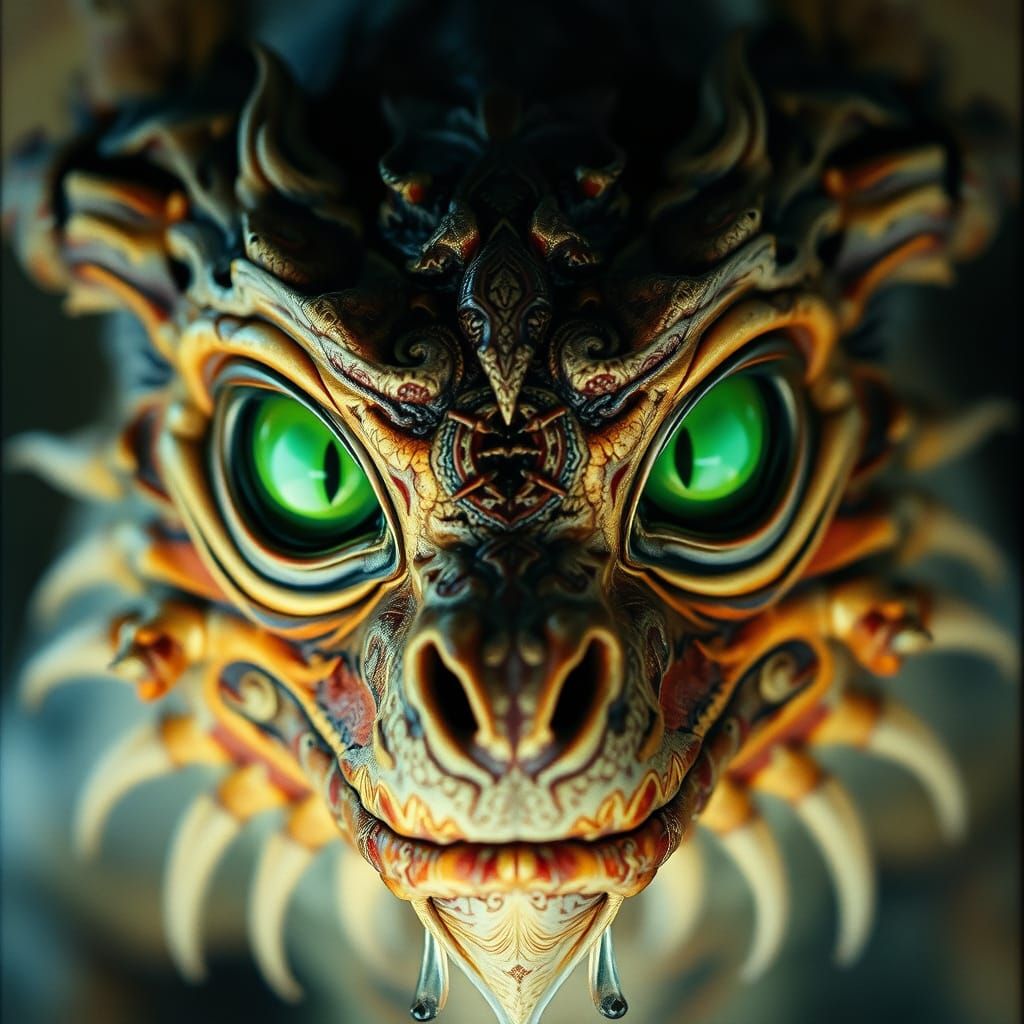 Mythical Creature in Cinematic Film Still