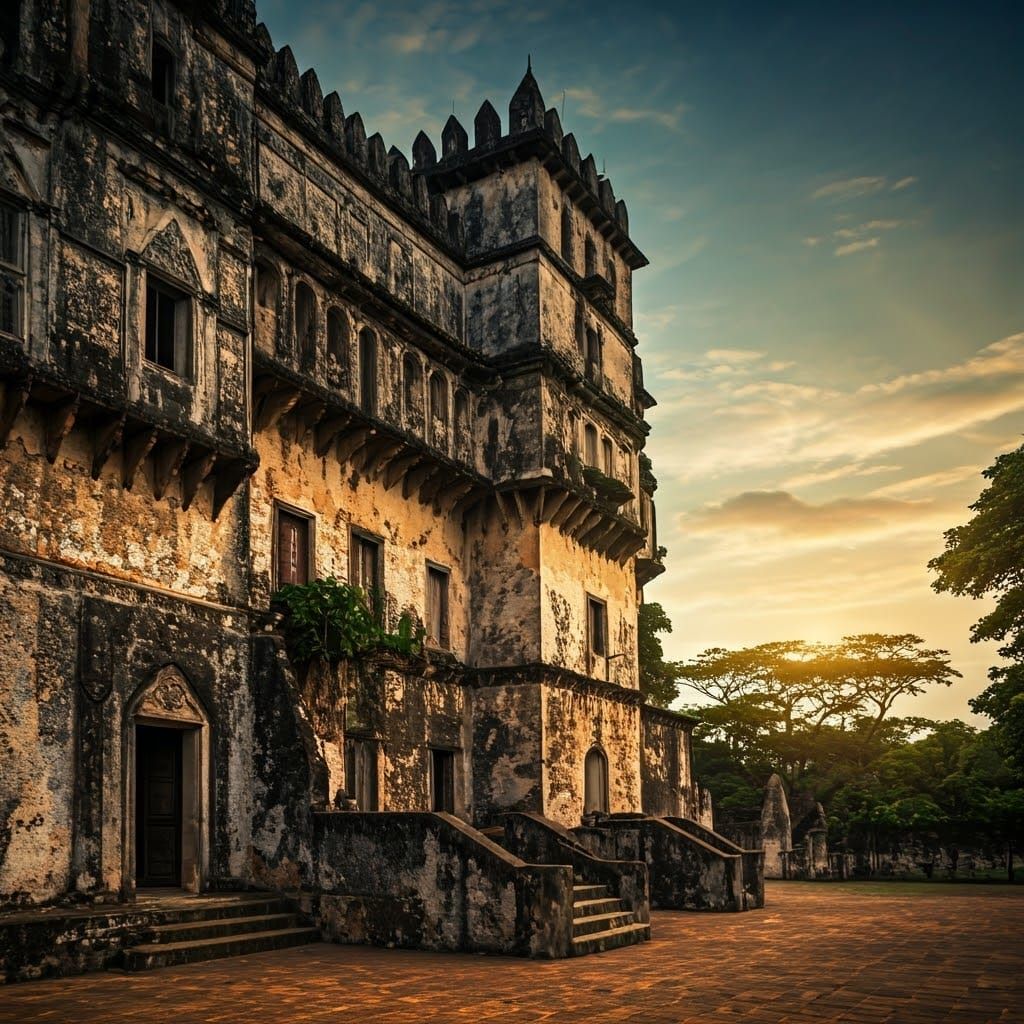 Medieval Kilwa Palace in Tanzania: Cinematic Still