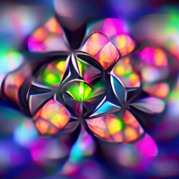 Glowing Neon Kaleidoscope Pattern in 8K