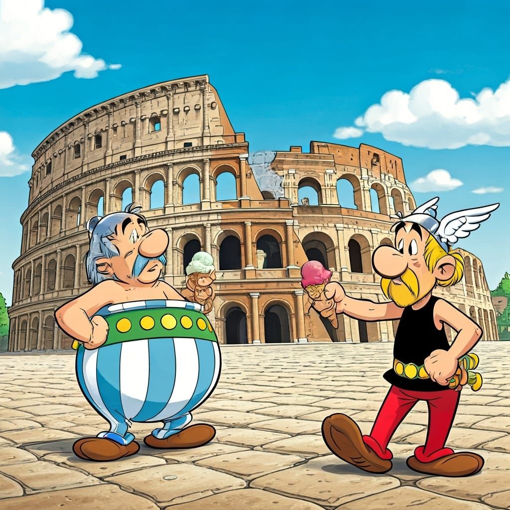 Cartoon Characters Eat Ice Cream by Colosseum