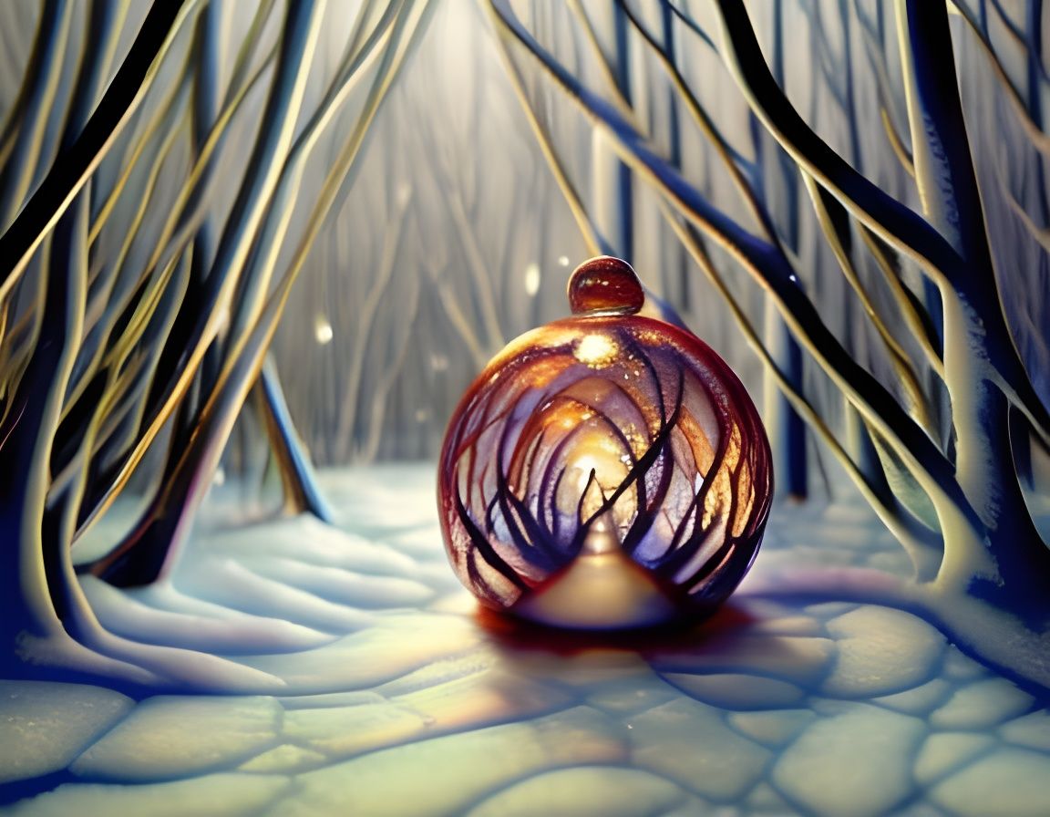 Enchanting 3D Winter Fairytale Scene
