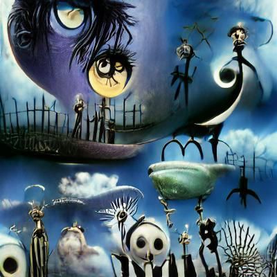 AI Interpretation of Tim Burton's Style