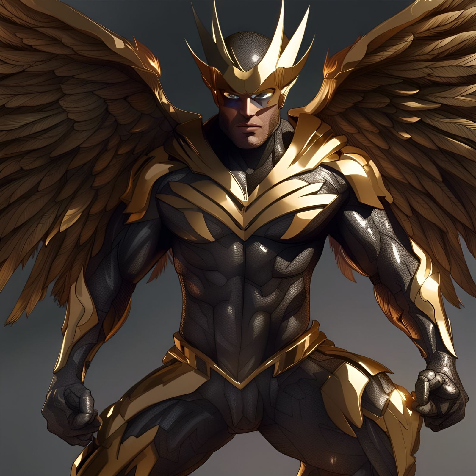 Hawkman Anime Art: Golden Age Hero in Flight