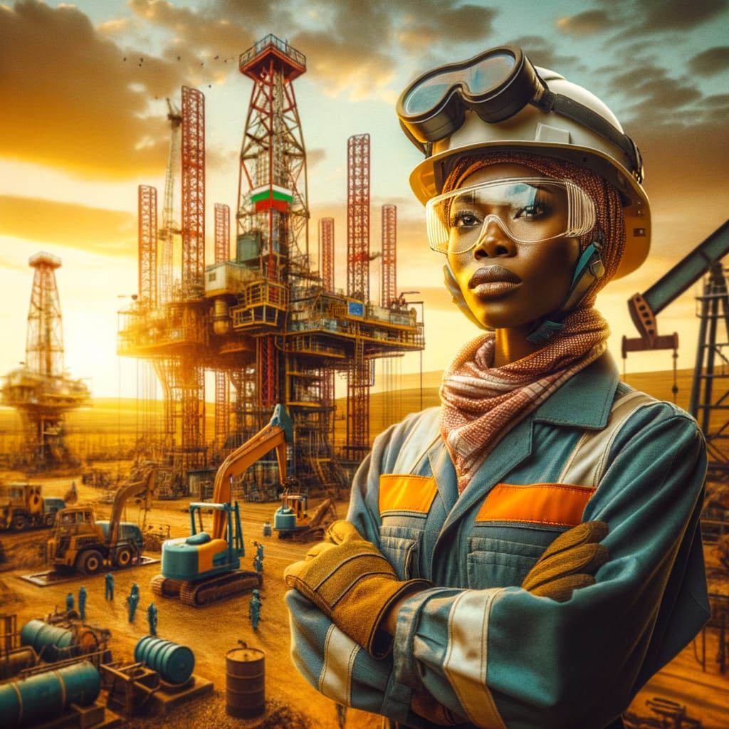 Bantu Oil Pioneer Woman in Modern Age Oil Fields