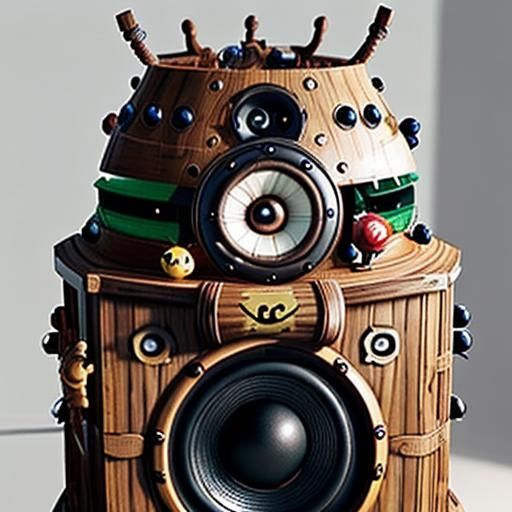 Luffy Bookshelf Speaker in 3D Game Cinematic Style