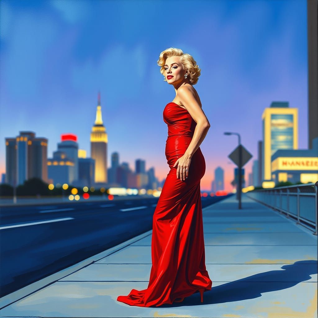 Glamorous Red Carpet Moment in Vibrant, Expressive Style