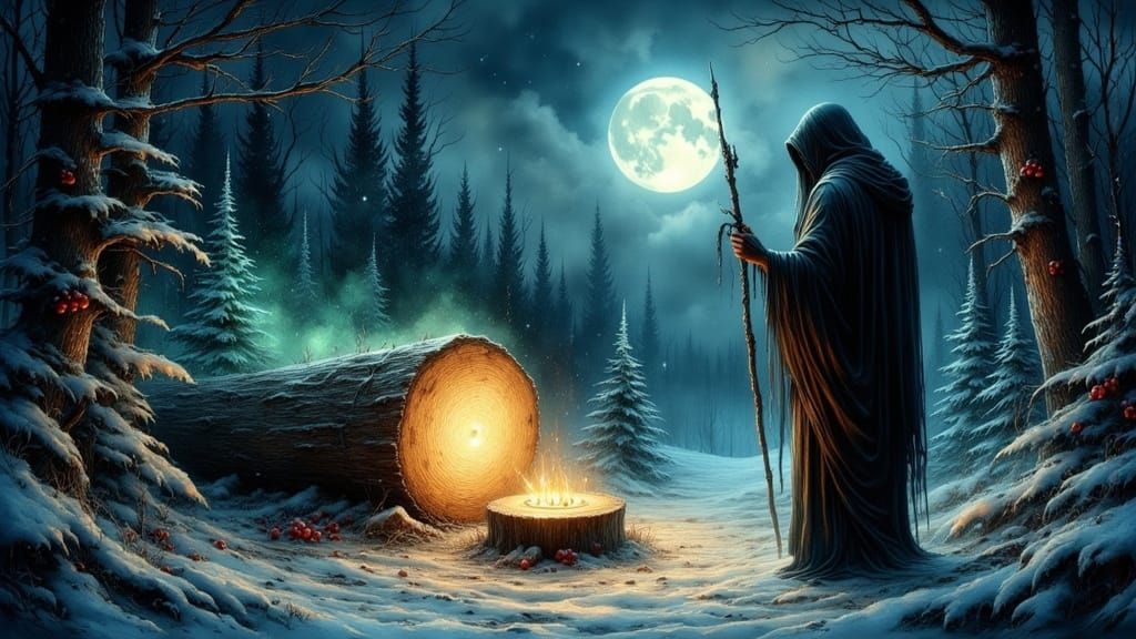 Beneath the moon's ethereal glow