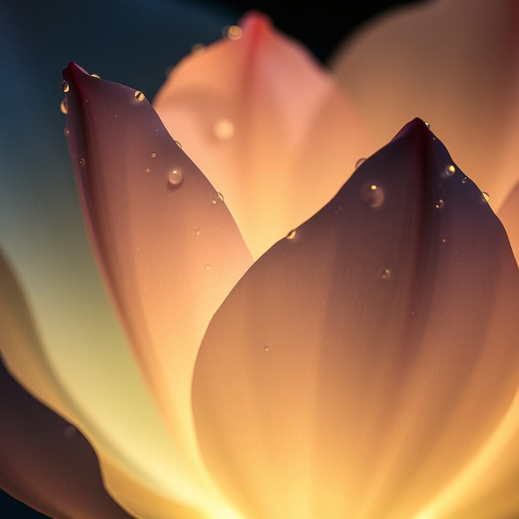 Ethereal Garden of Glowing Petals