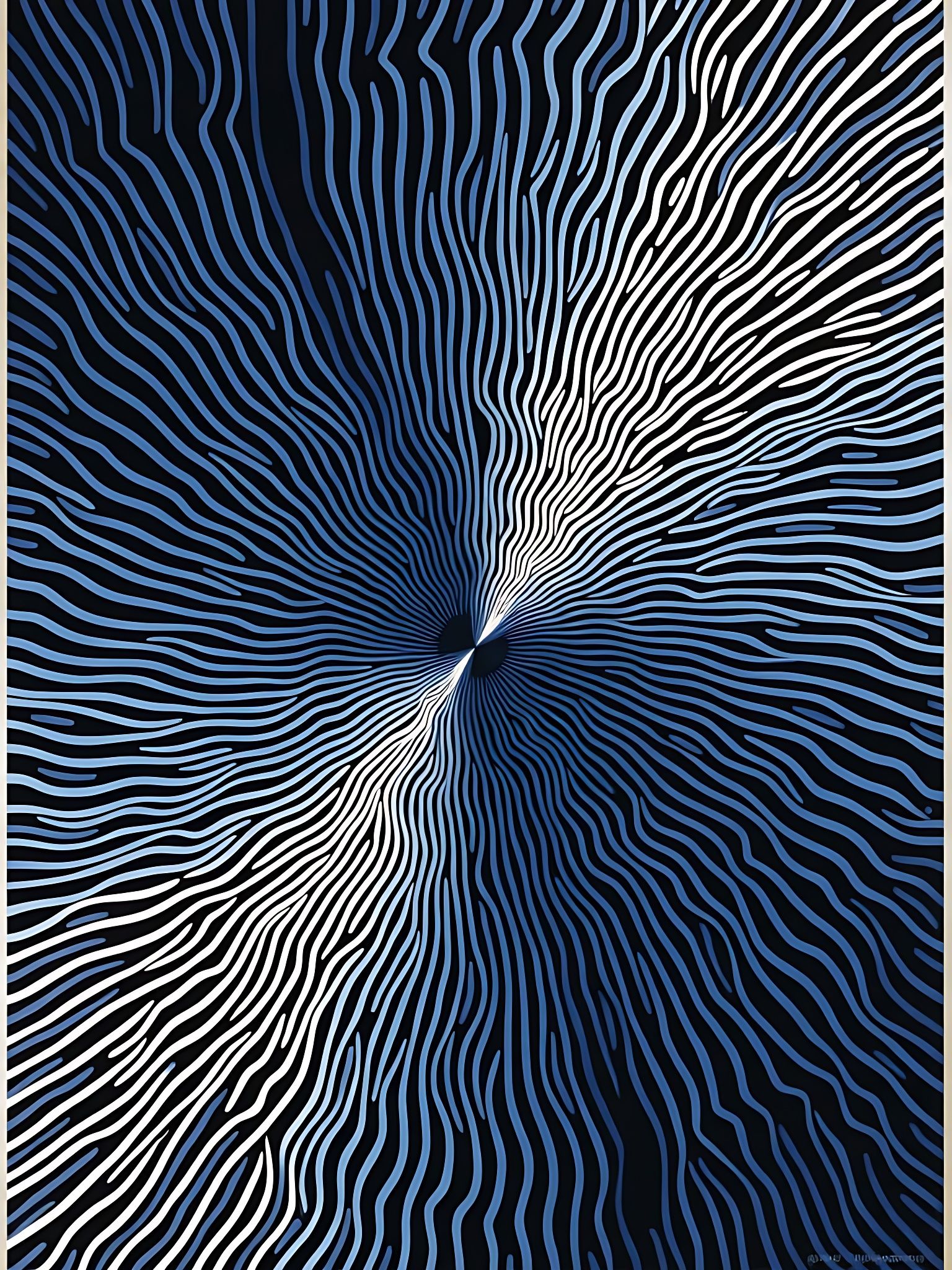 Expressive Poster of Contrasting Waves in Harmony
