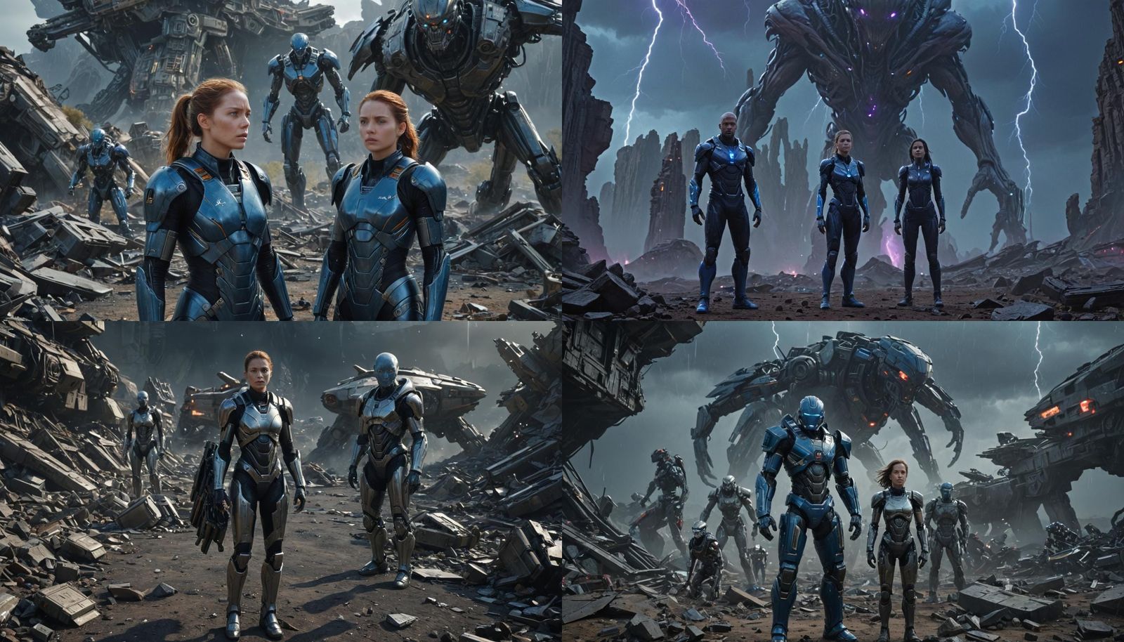 Sci-Fi Showdown on Alien Planet in Hyper-Realistic Style