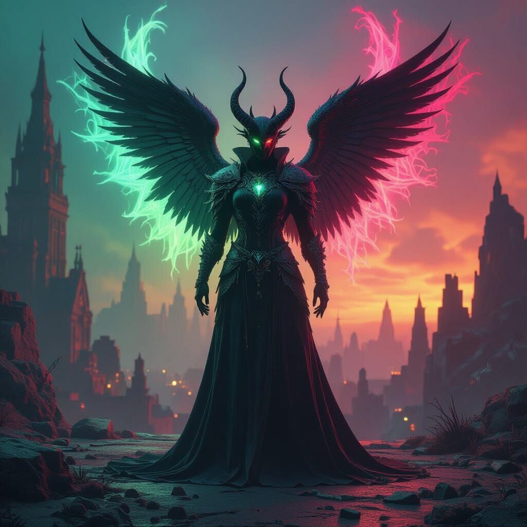 Devil Angel Concept Art in Unreal Engine