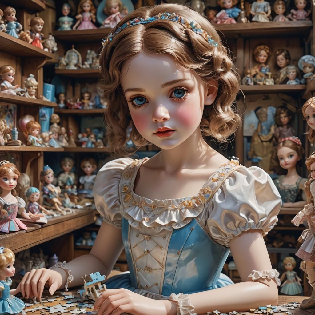 Porcelain Doll in Toy Shop Jigsaw Puzzle