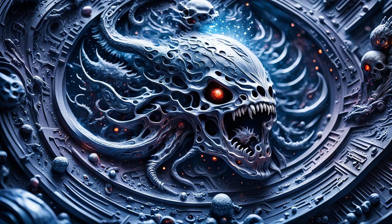 Crystal Space Monster Attacks Fleet in Cosmic Storm