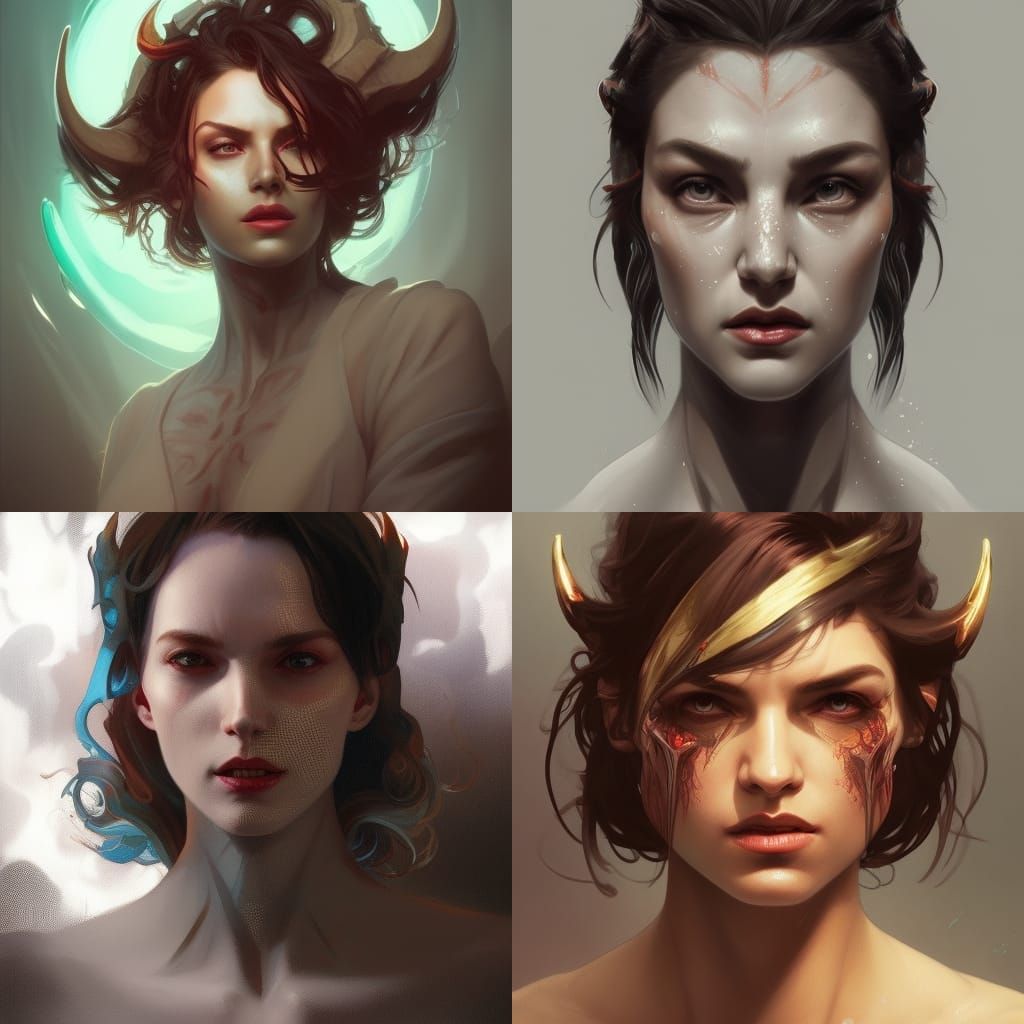 Detailed Portrait of Satan in Digital Art Style