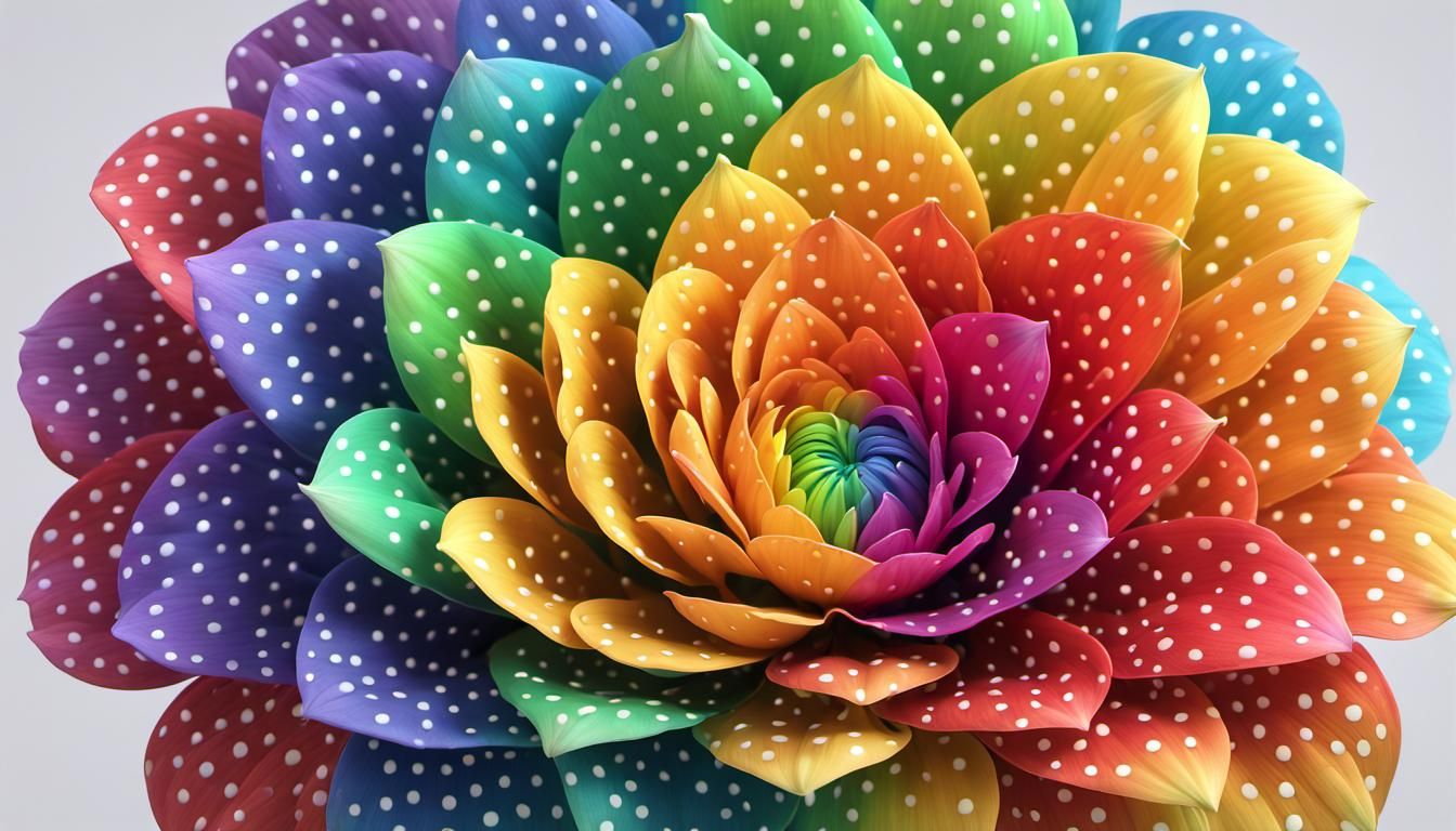 Dotted Rainbow Flower