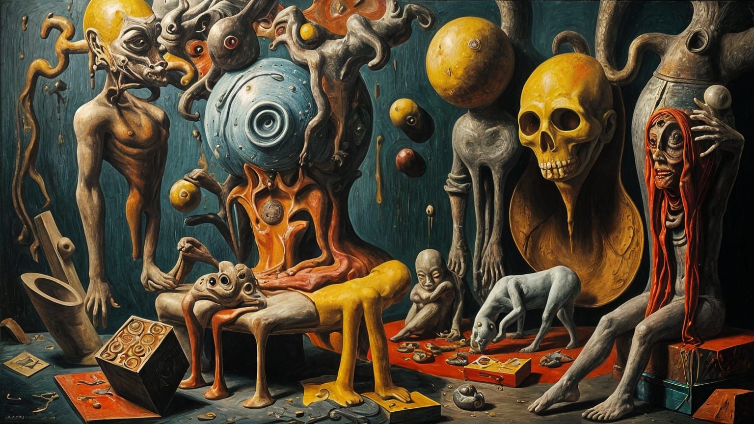 Surreal Melting Landscape as Picasso Painting