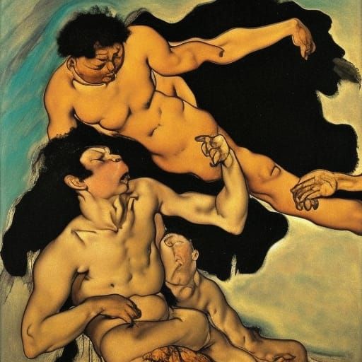 Angel in Flight: Inspired by Gericault and Schiele