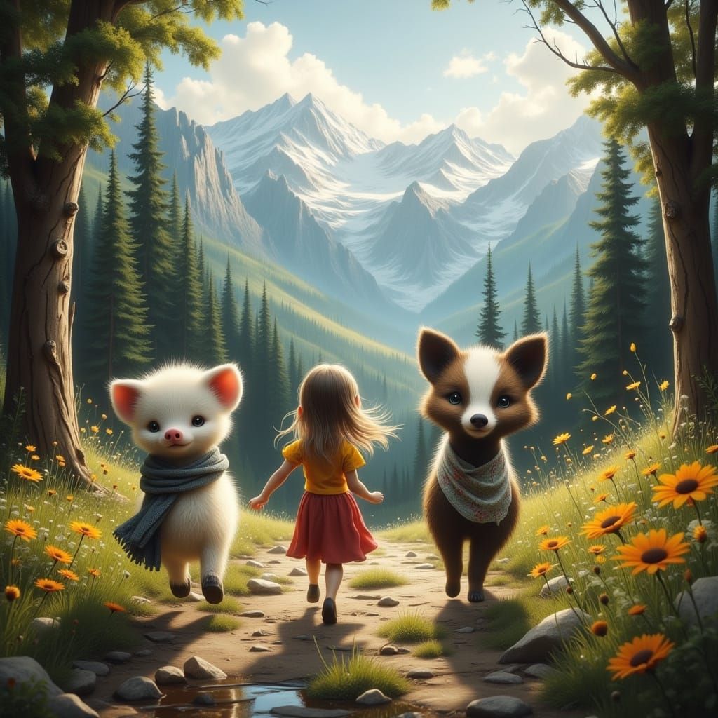 Fleeing Hybrids: Deer Boy, Pig Girl, and Badger Boy