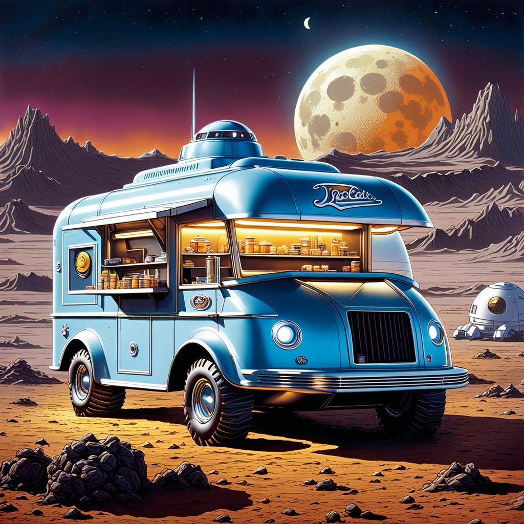 Retro Futuristic Food Truck