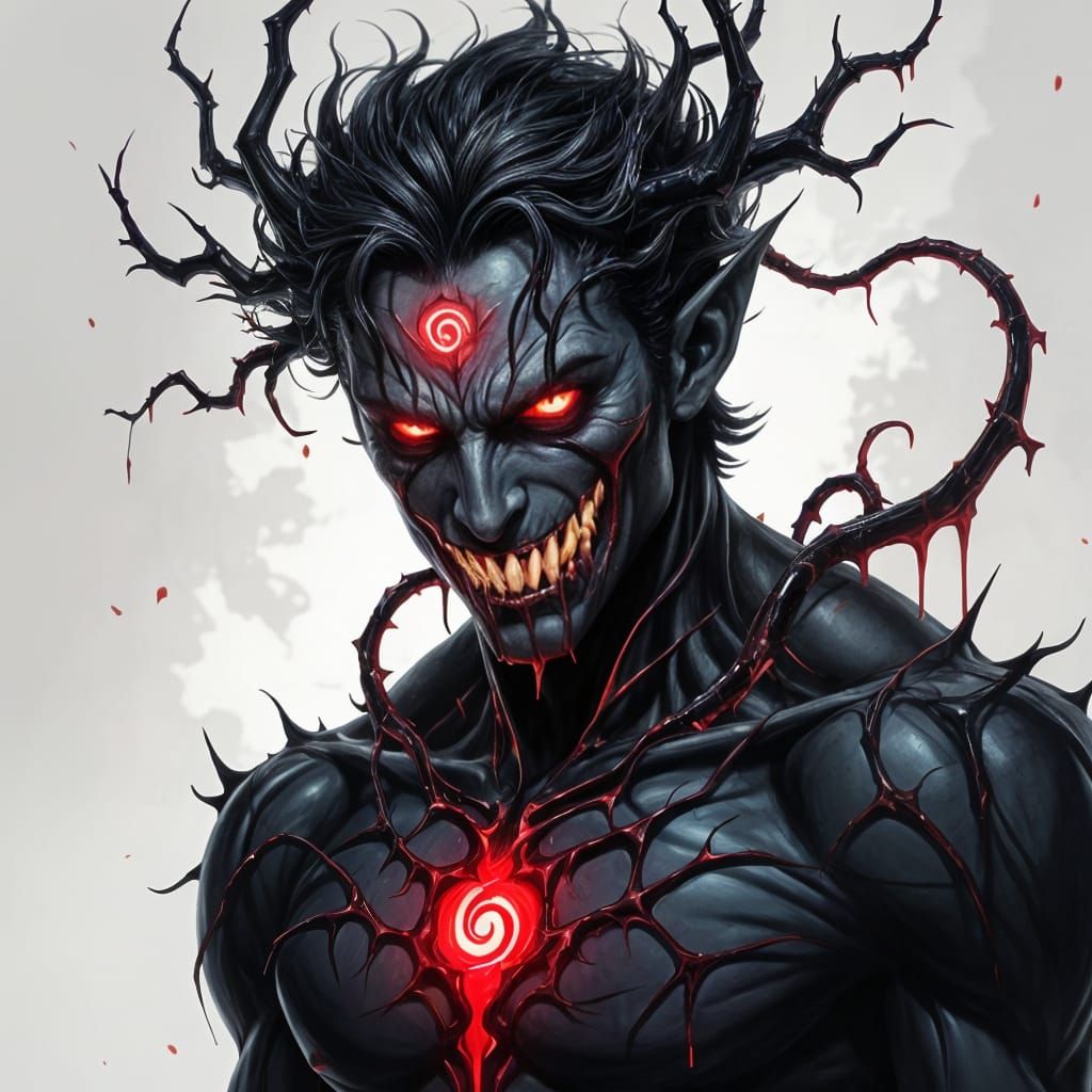 Knullified Eladrin Druid Fused with Symbiote