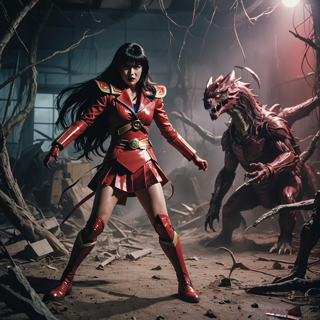 Sailor Mars in a Tense Battle Scene